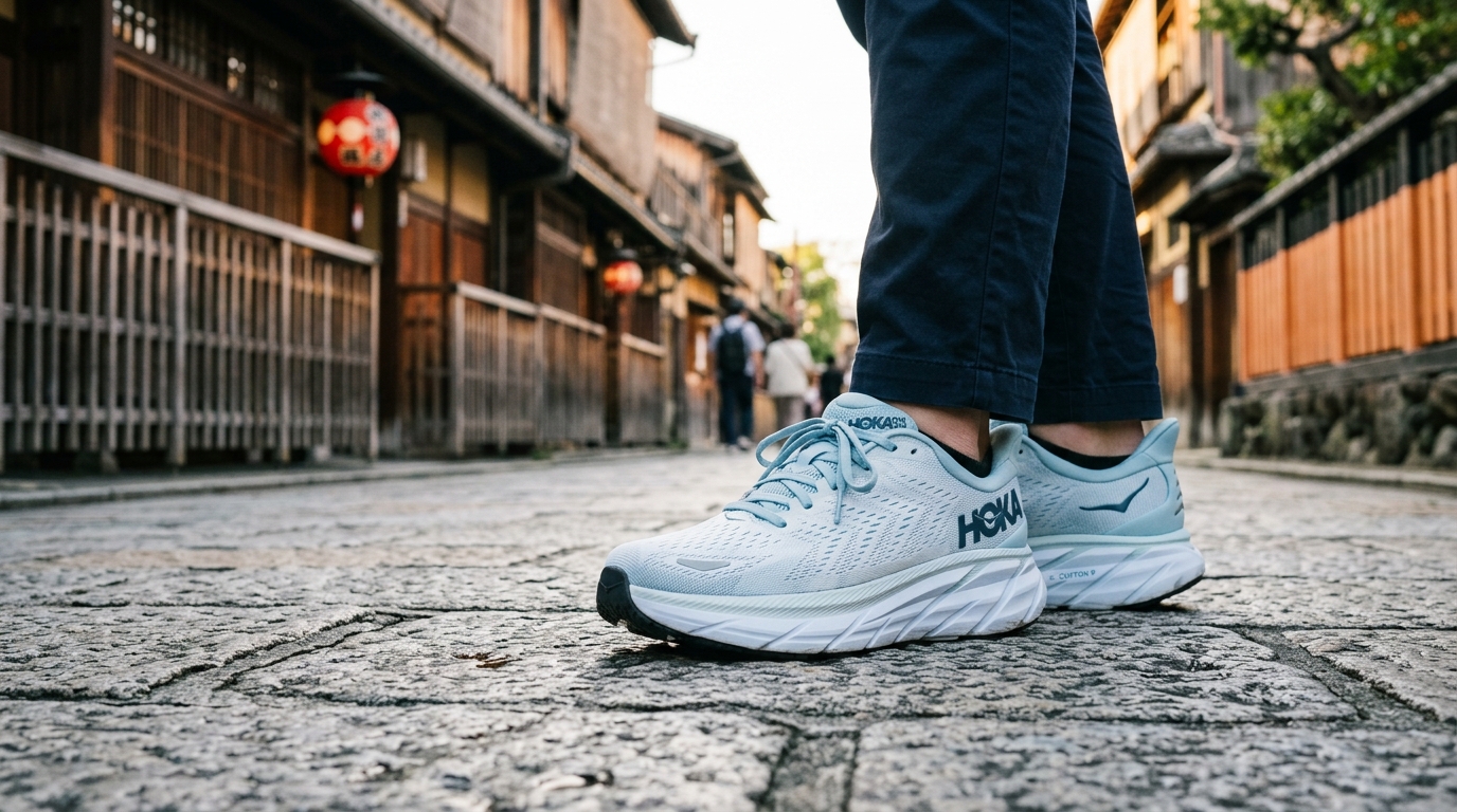 รองเท้า HOKA Clifton 9 พื้นโฟม CMEVA หนานุ่มสำหรับเดินเที่ยวทั้งวัน