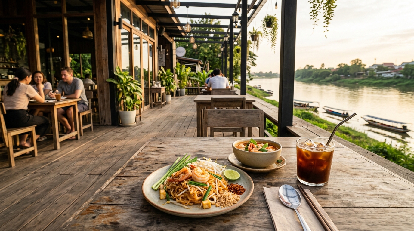 คาเฟ่และร้านอาหารบรรยากาศดีริมแม่น้ำน่าน จังหวัดพิษณุโลก